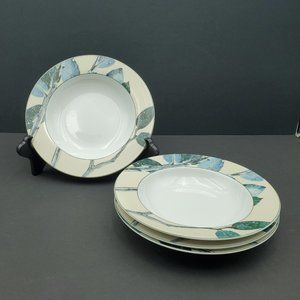 Sakura Style Charlotte Rim Soup Bowls Individual Pasta Bowls Leaves Edge